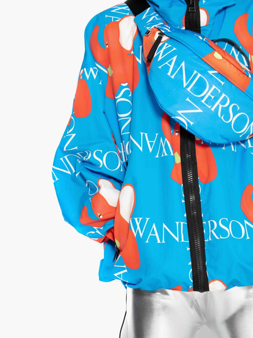 Shop Jw Anderson Logo-print Hooded Jacket