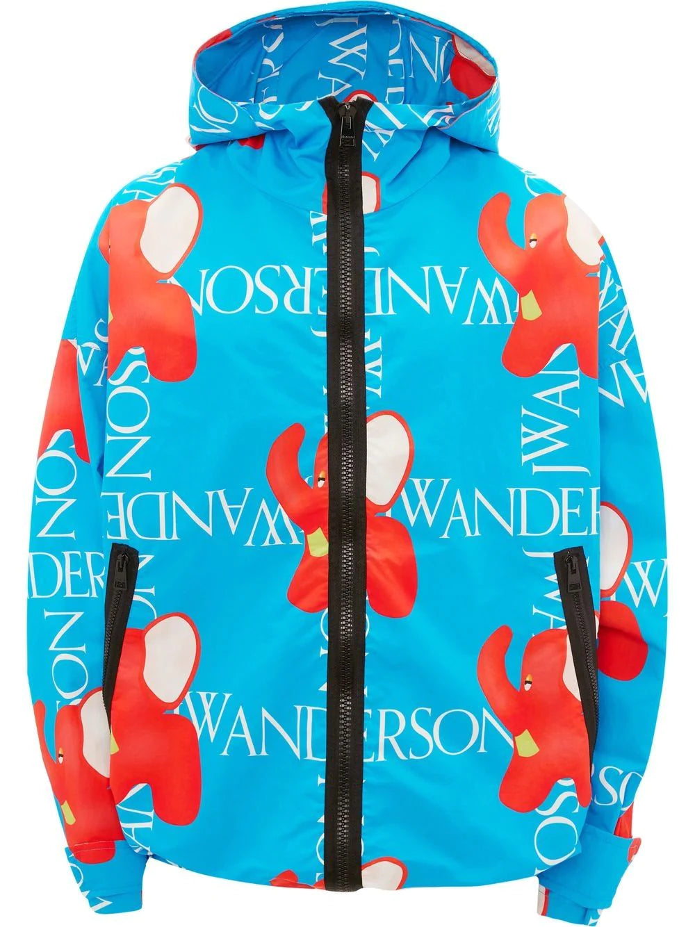 Shop Jw Anderson Logo-print Hooded Jacket