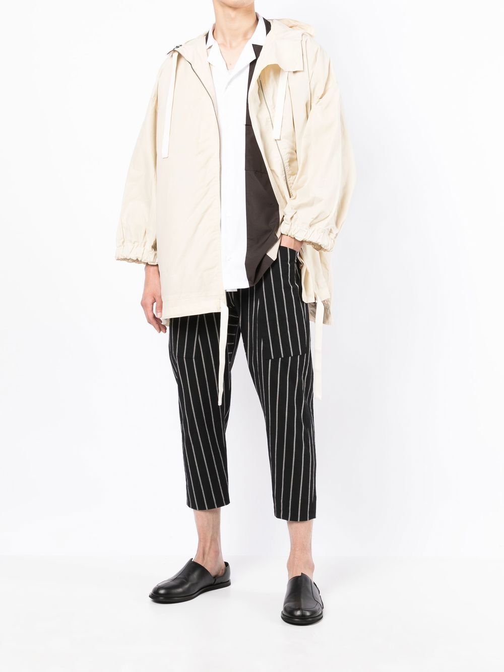 Shop Toogood Hooded Drawstring Cotton Coat