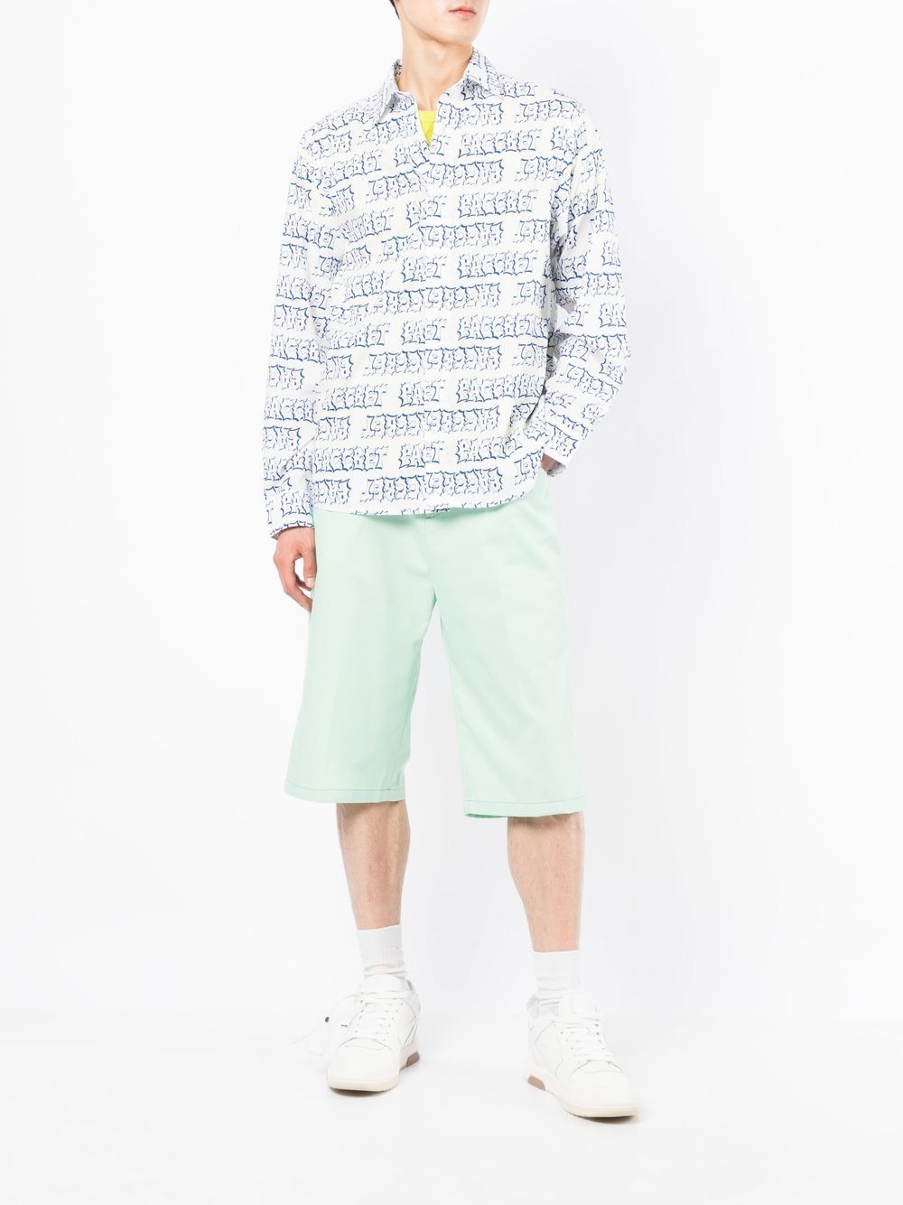 Shop Paccbet Graphic-print Cotton Shirt