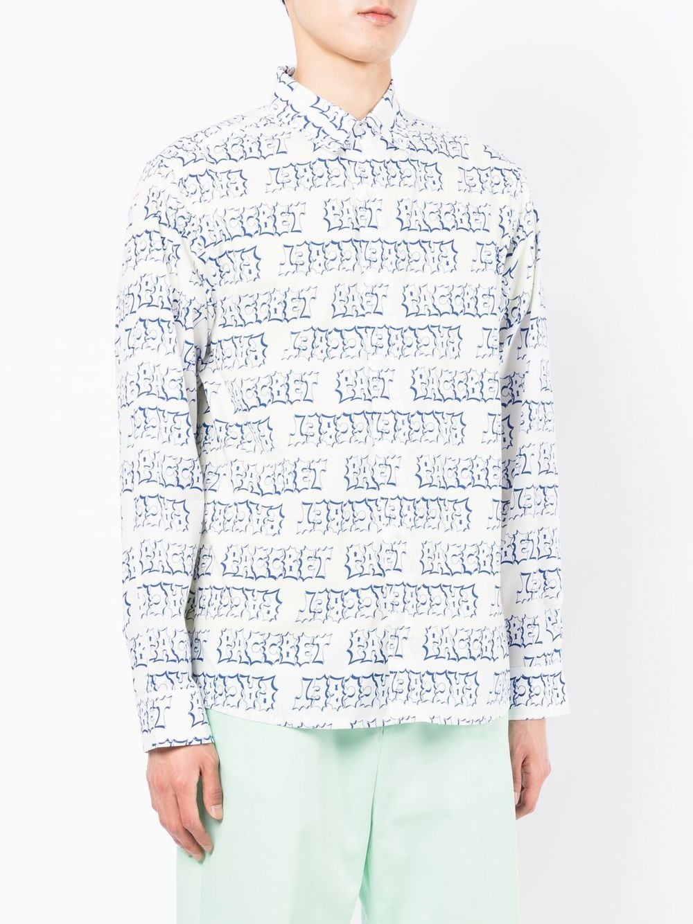 Shop Paccbet Graphic-print Cotton Shirt