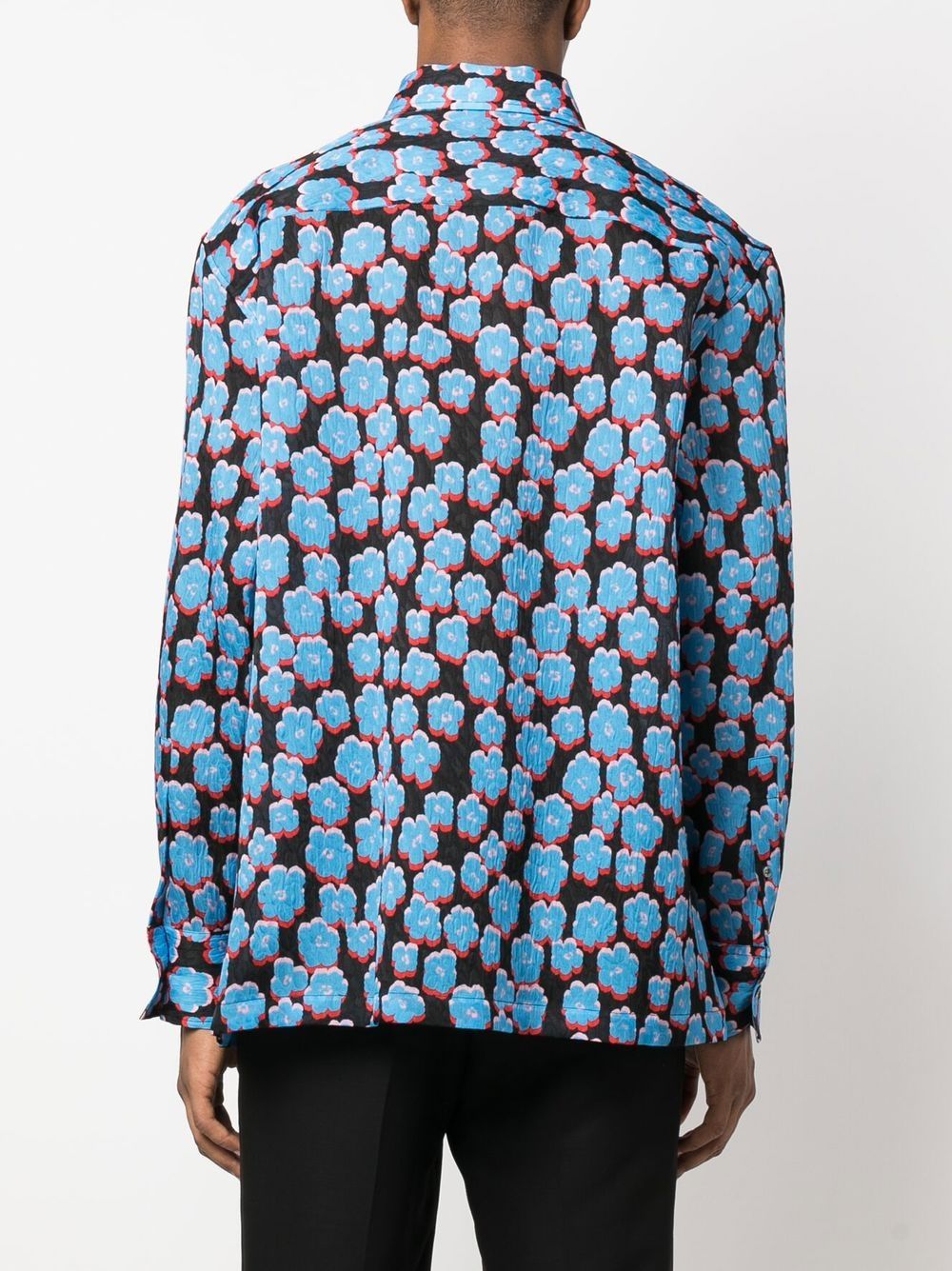 Shop Lanvin Floral-print Cotton Shirt