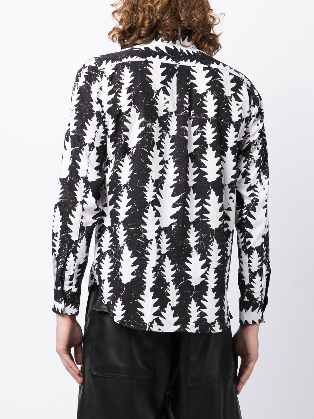 Shop Black Comme Des Garçons Graphic-print Long-sleeves Shirt