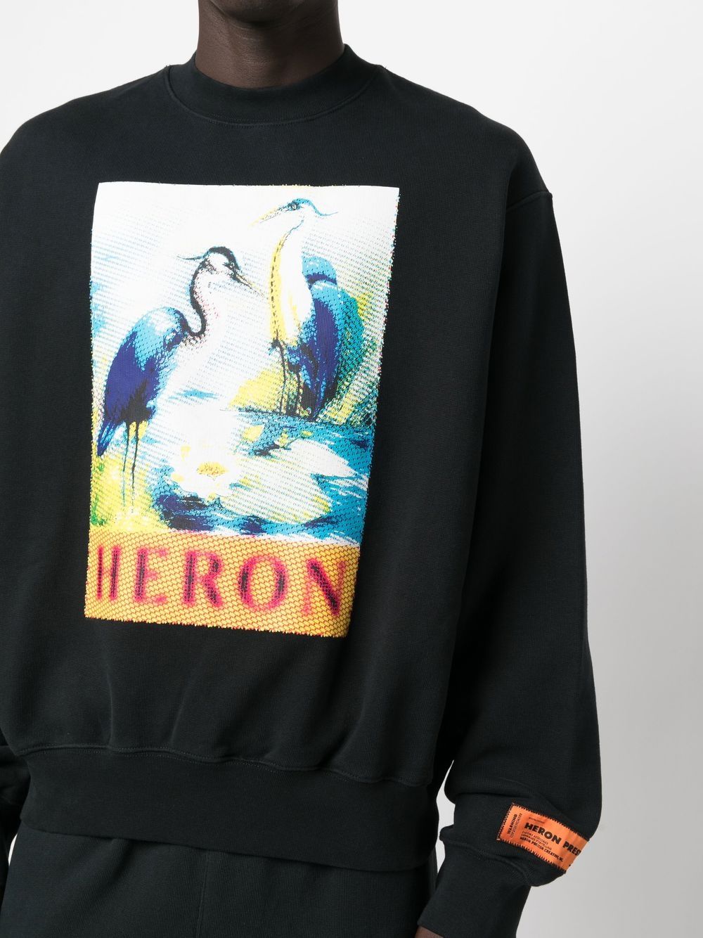 Shop Heron Preston Heron Halftone-print Crewneck Sweatshirt