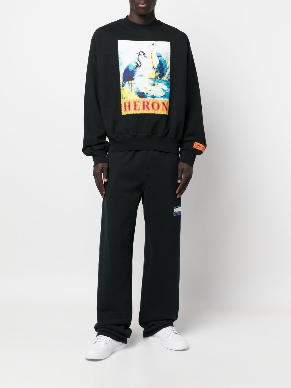 Shop Heron Preston Heron Halftone-print Crewneck Sweatshirt