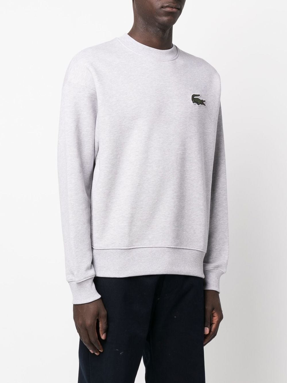 Shop Lacoste Logo-patch Long-sleeve Sweatshirt