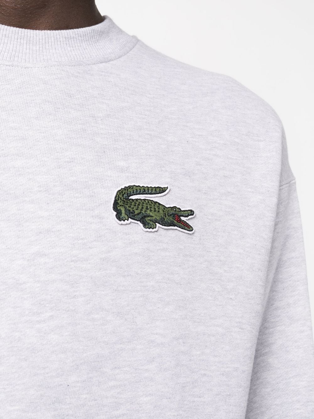 Shop Lacoste Logo-patch Long-sleeve Sweatshirt