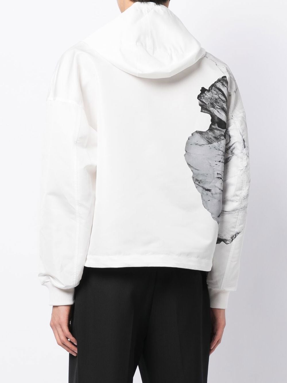 Shop Alexander Mcqueen Floral-print Hooded Jacket