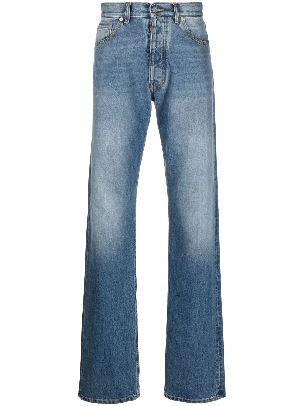 Shop Maison Margiela Four-stitch Straight-leg Jeans