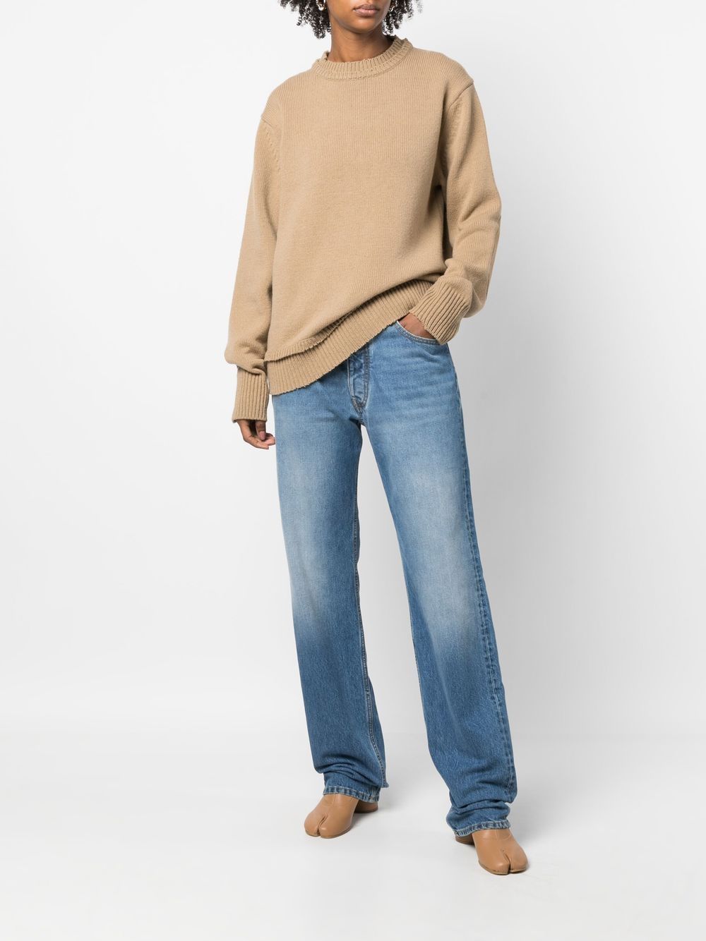 Shop Maison Margiela Four-stitch Straight-leg Jeans