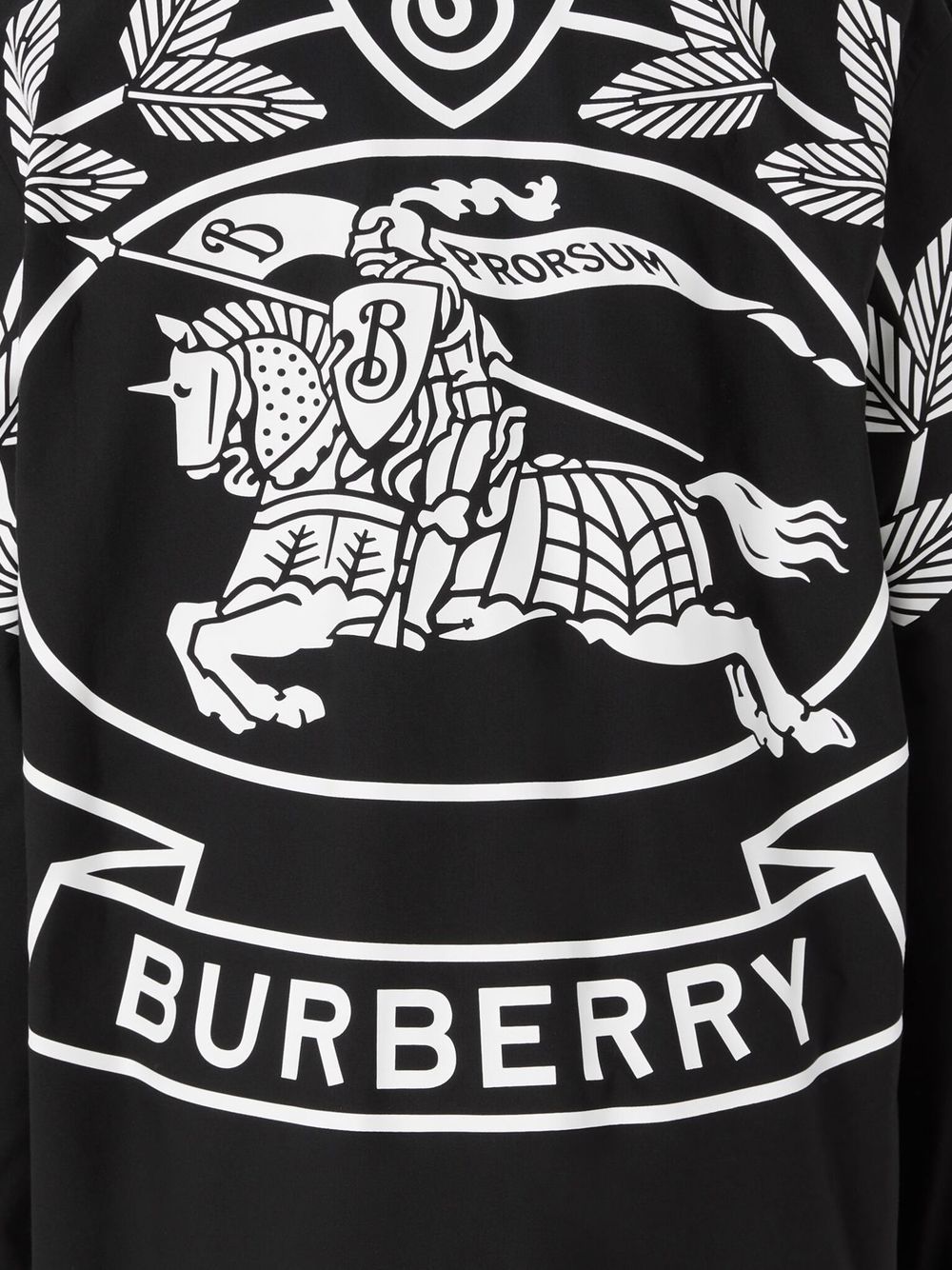 Shop Burberry Logo-print Long-sleeve Shirt