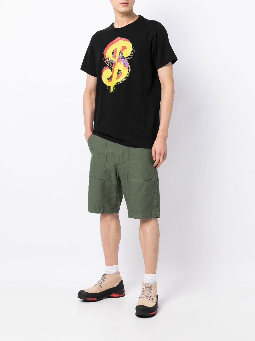 Shop Maharishi Graphic Dollar Print T-shirt