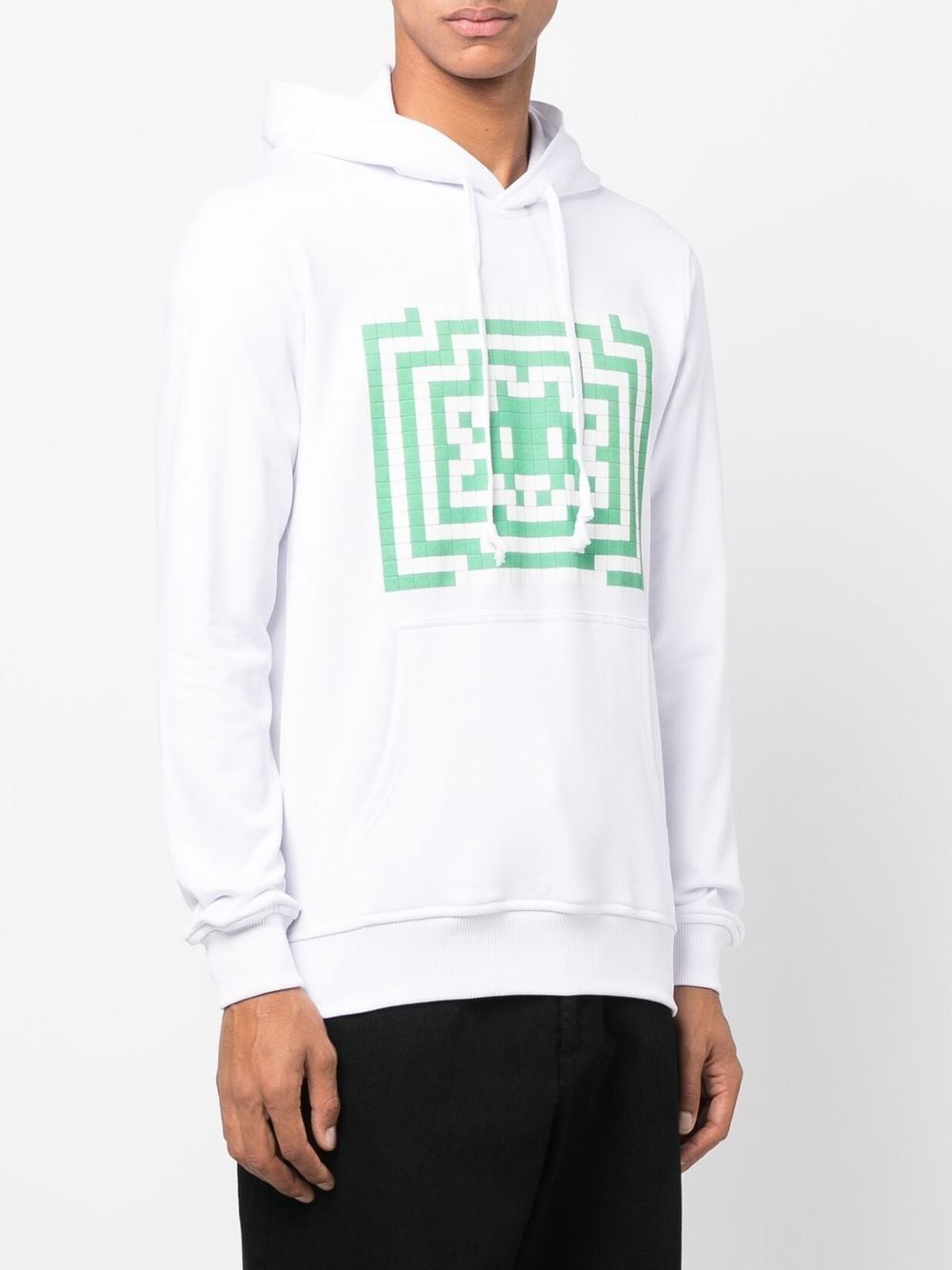 Shop Comme Des Garçons Shirt Graphic-print Long-sleeve Hoodie