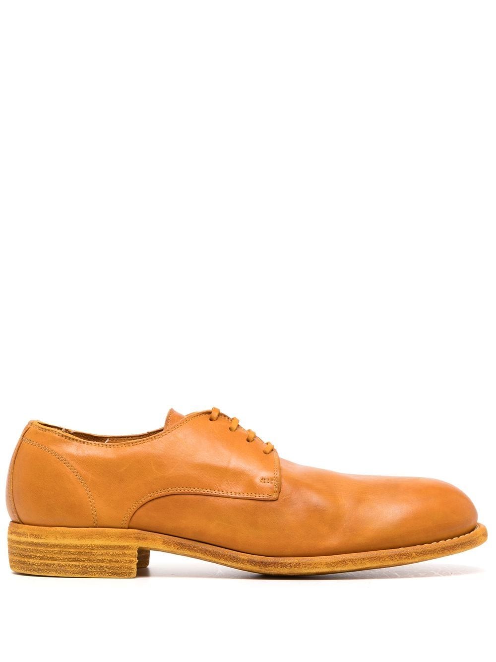 Shop Guidi Leather Derby Shoes