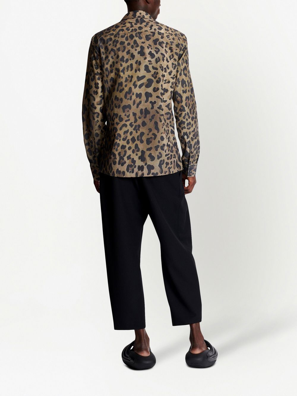 Shop Balmain Leopard-print Shirt