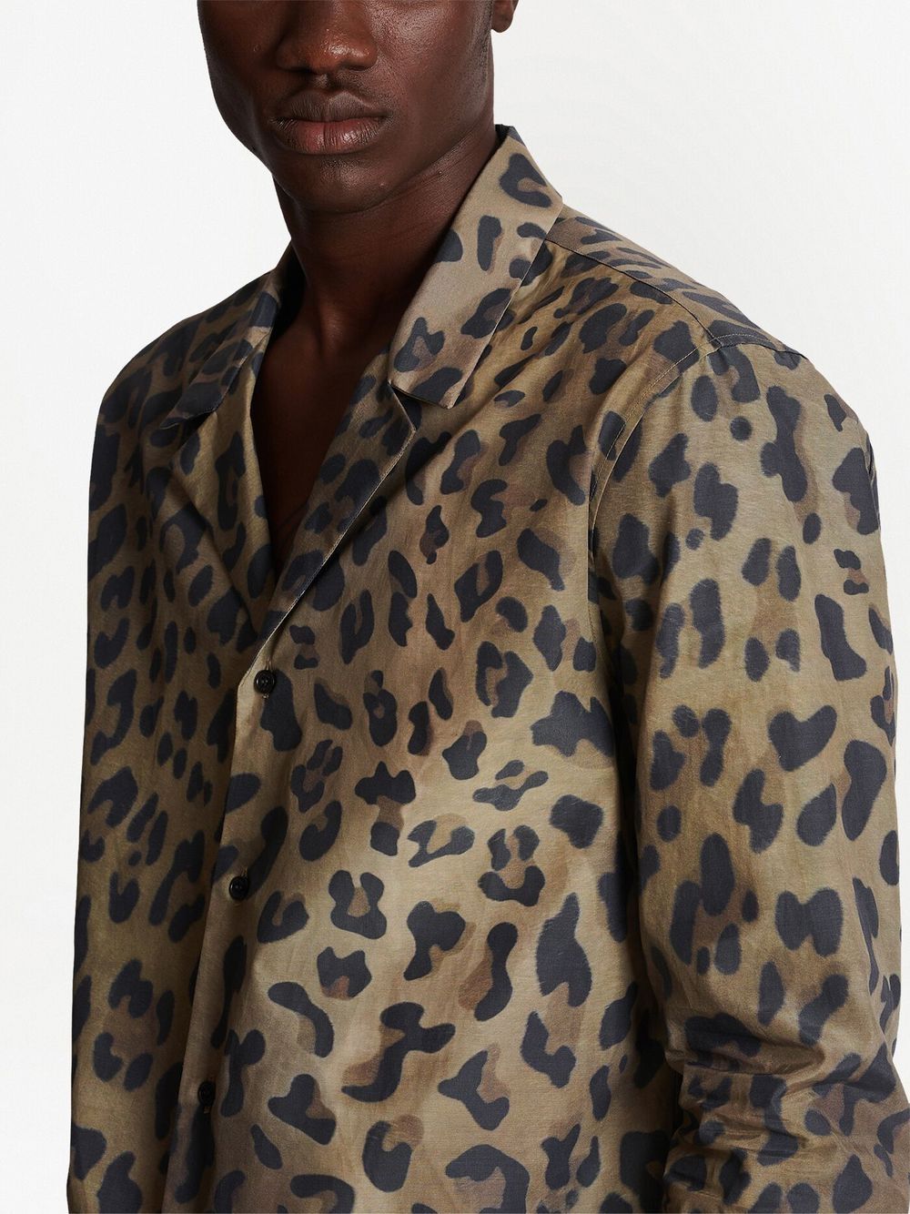 Shop Balmain Leopard-print Shirt