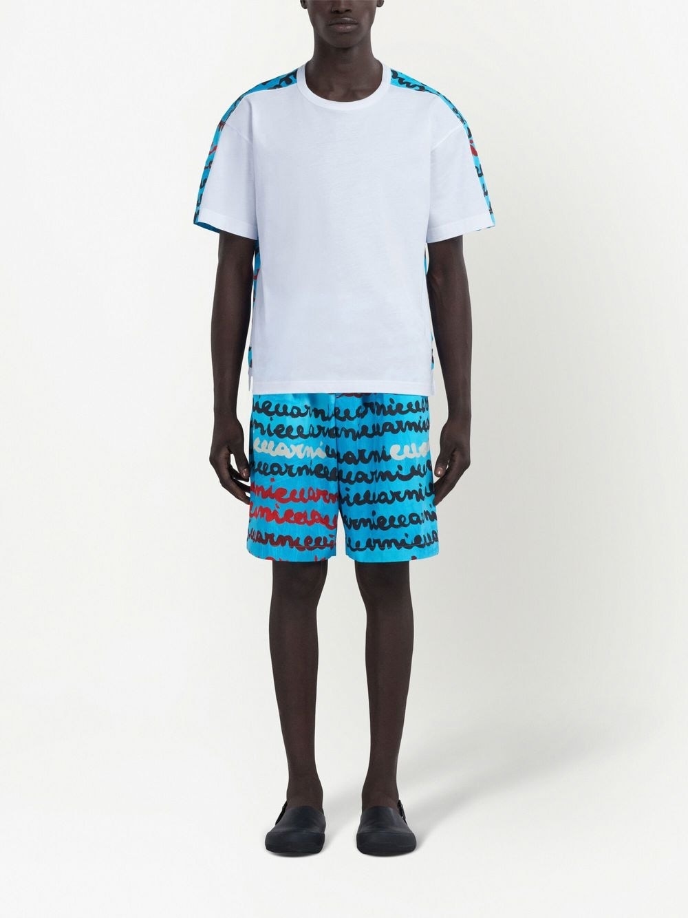 Shop Marni Handwriting-print Shorts