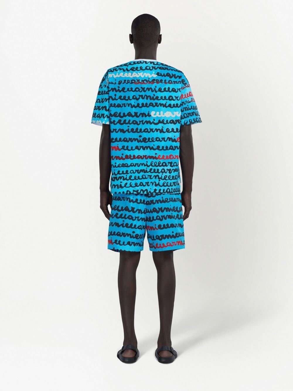 Shop Marni Handwriting-print Shorts