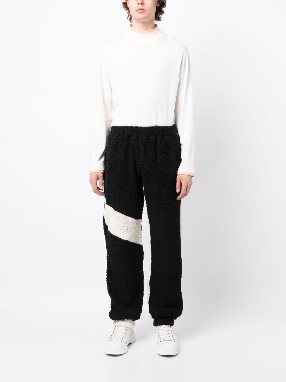 Shop Bethany Williams Fleece Texture Two Tone Trousers
