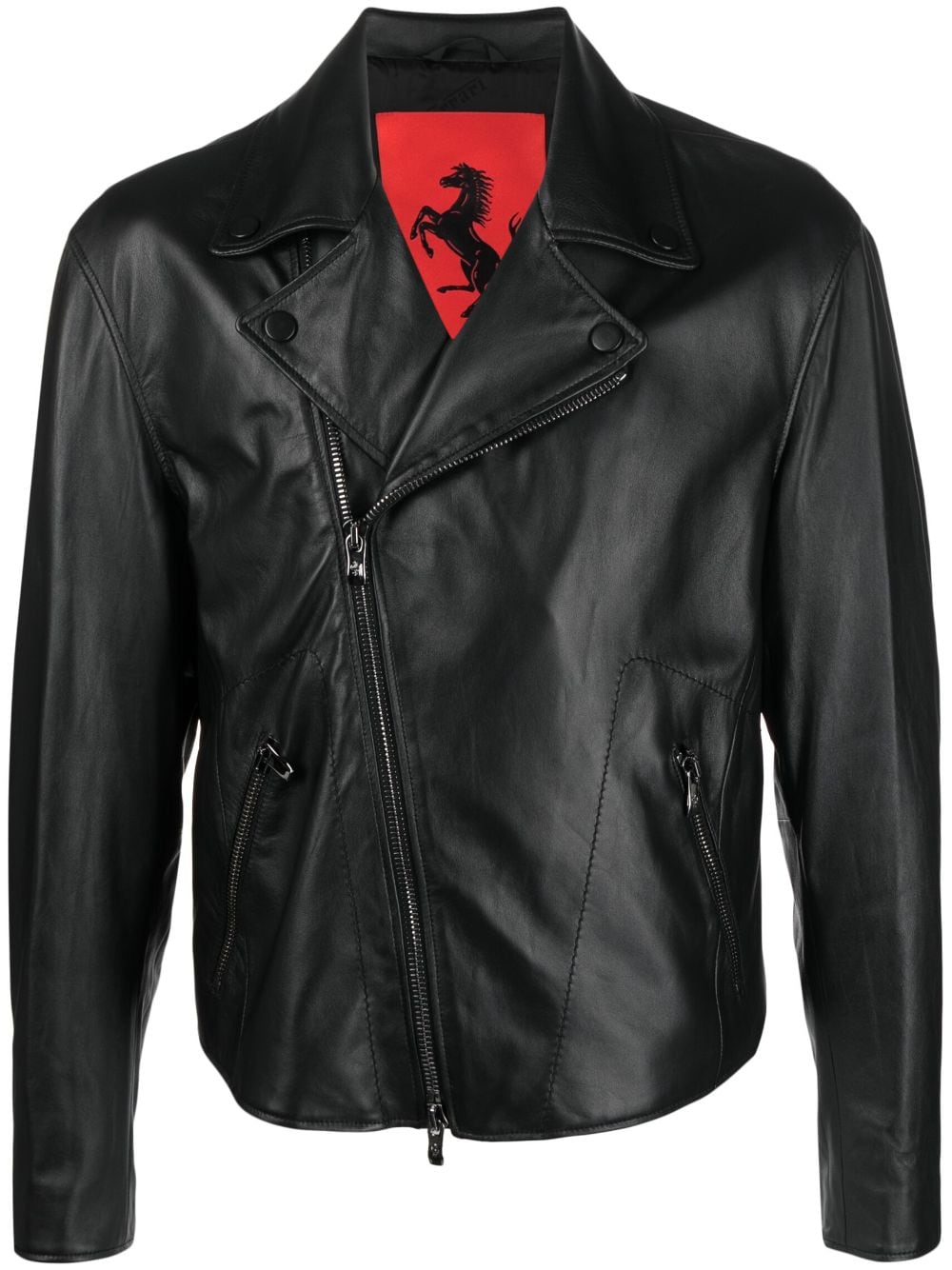 Shop Ferrari Leather Biker Jacket