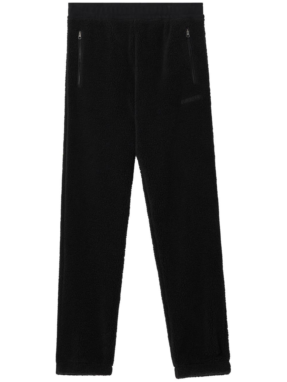 Shop Burberry Embroidered-logo Fleece Track Pants