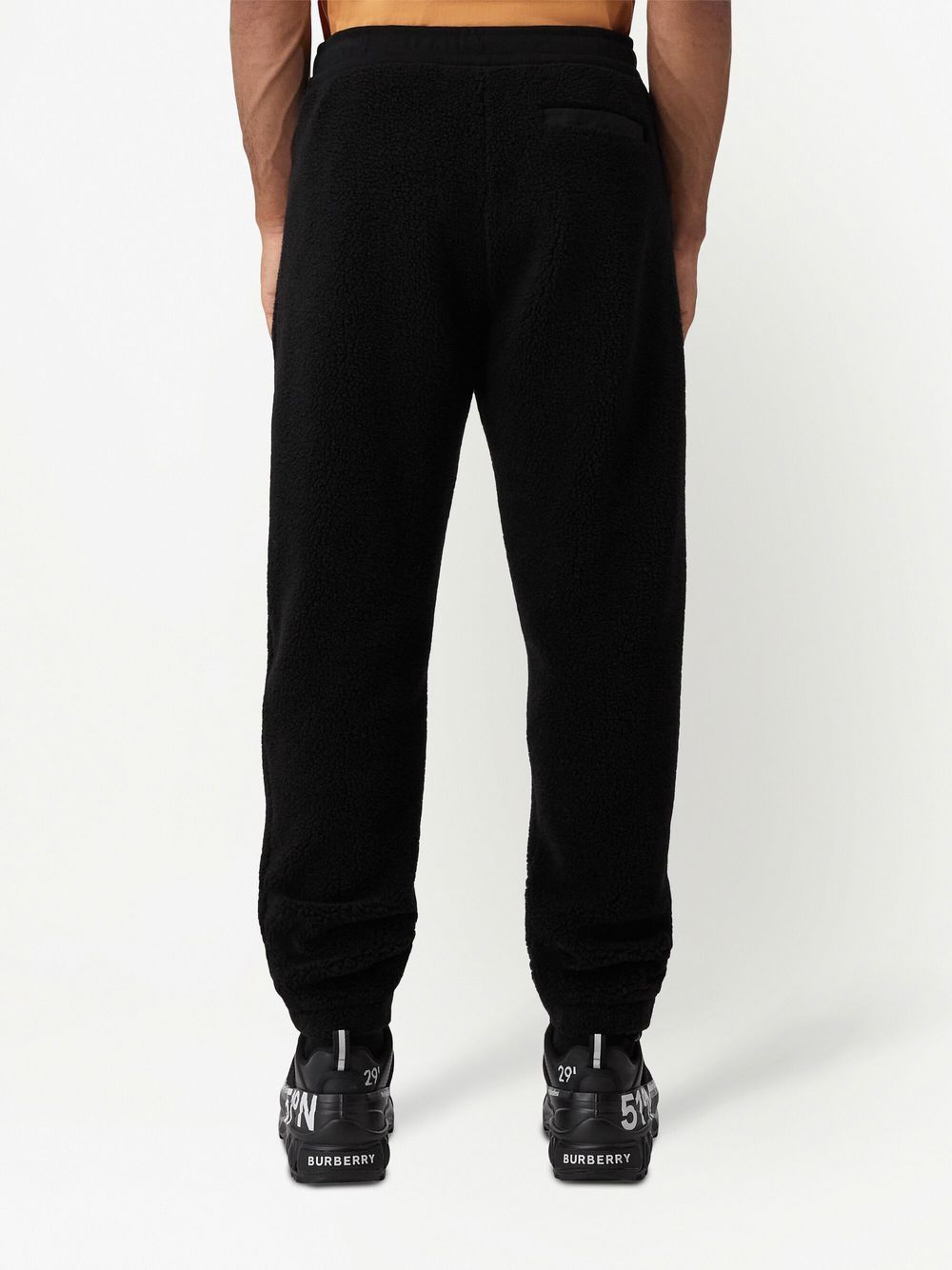 Shop Burberry Embroidered-logo Fleece Track Pants