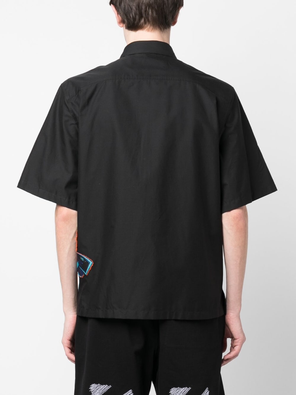 Shop Off-white Embroidered-design Short-sleeve Shirt