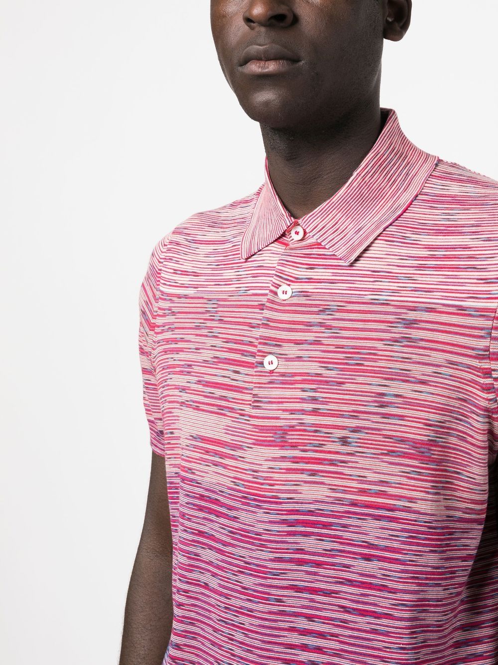 Shop Missoni Fine-knit Short-sleeve Polo Shirt