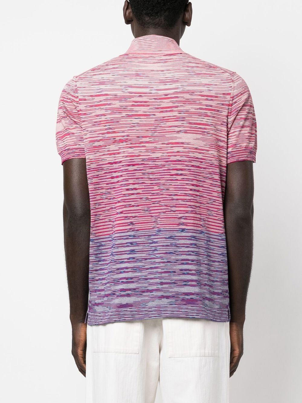 Shop Missoni Fine-knit Short-sleeve Polo Shirt