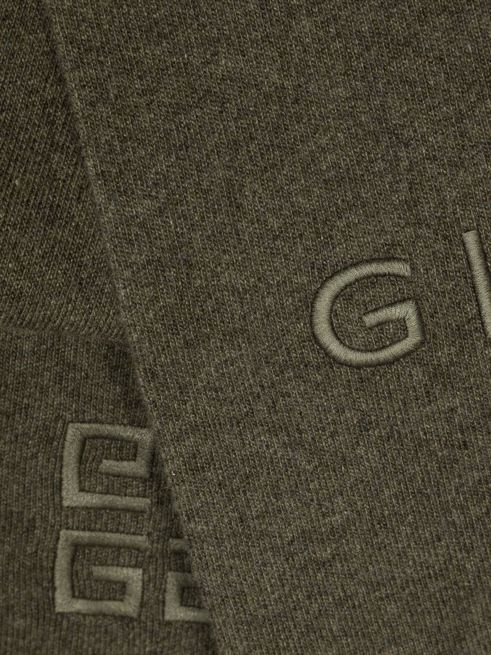 Shop Givenchy Logo-embroidery Wool Scarf