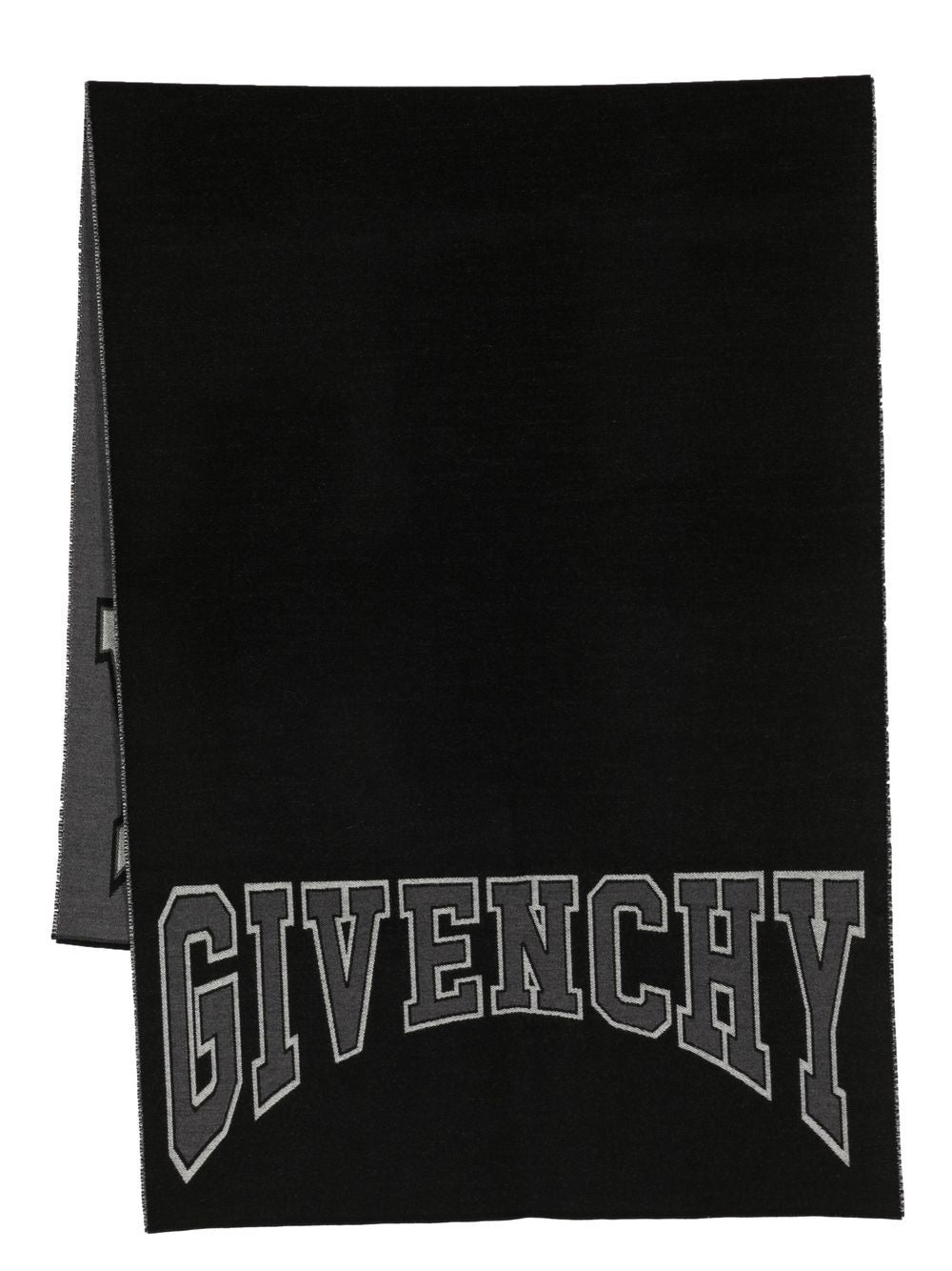 Shop Givenchy Intarsia-knit Logo Scarf