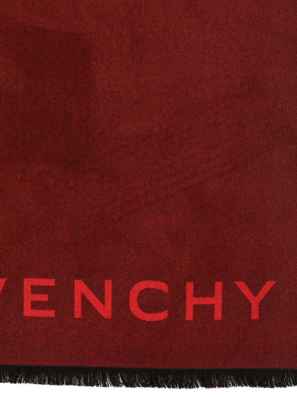 Shop Givenchy Embroidered-logo Wool-cashmere Scarf