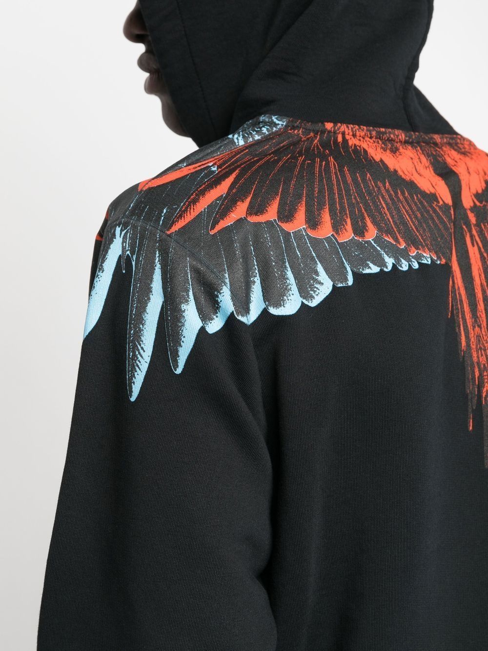 Shop Marcelo Burlon County Of Milan Icon Wings Drawstring Hoodie