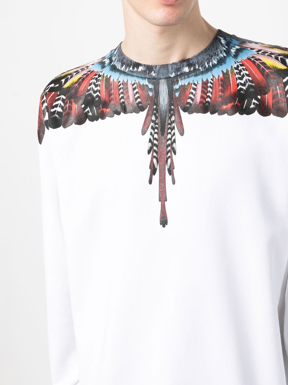 Shop Marcelo Burlon County Of Milan Grizzly Wings Organic Cotton Sweatshirt