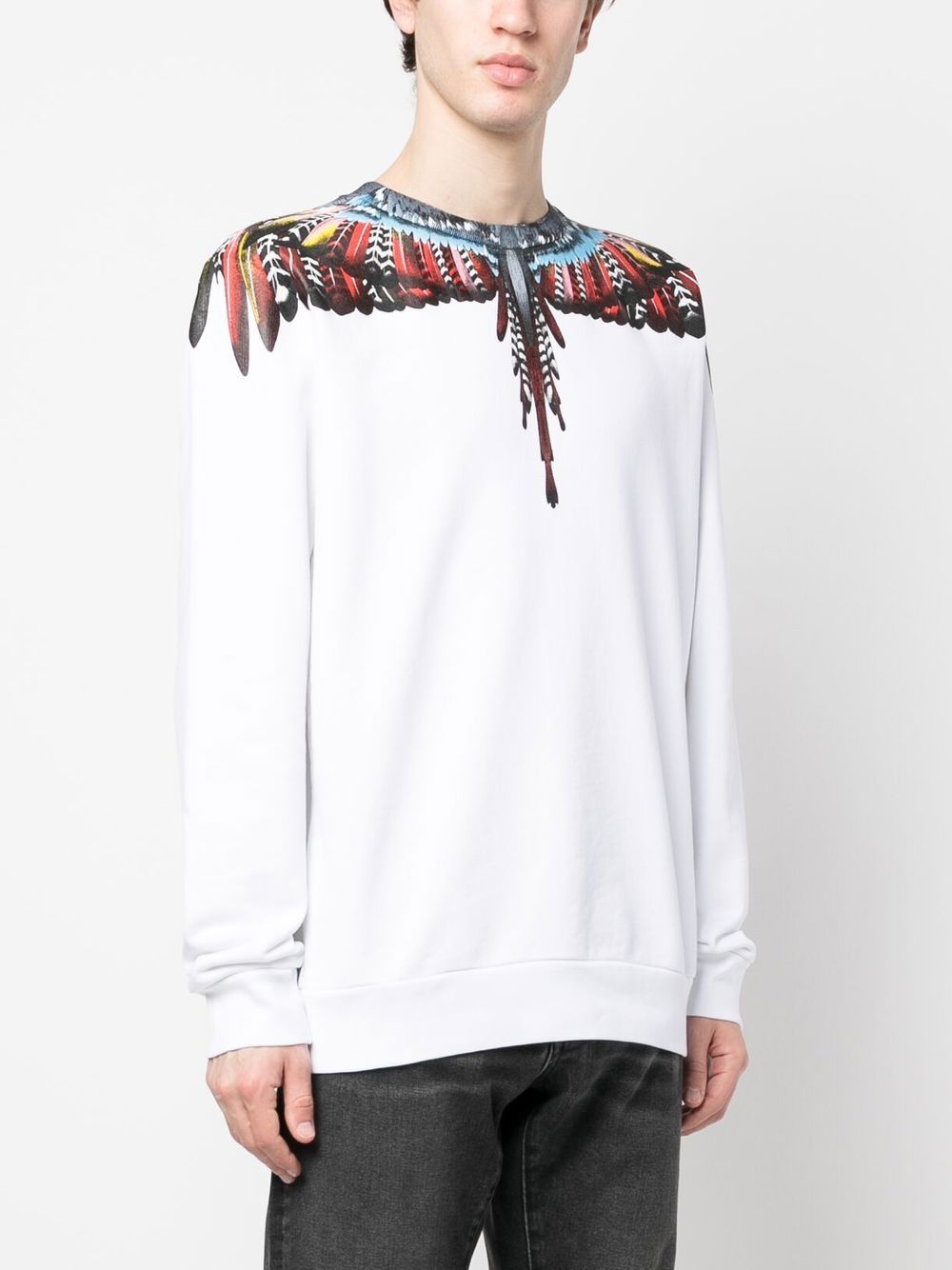 Shop Marcelo Burlon County Of Milan Grizzly Wings Organic Cotton Sweatshirt