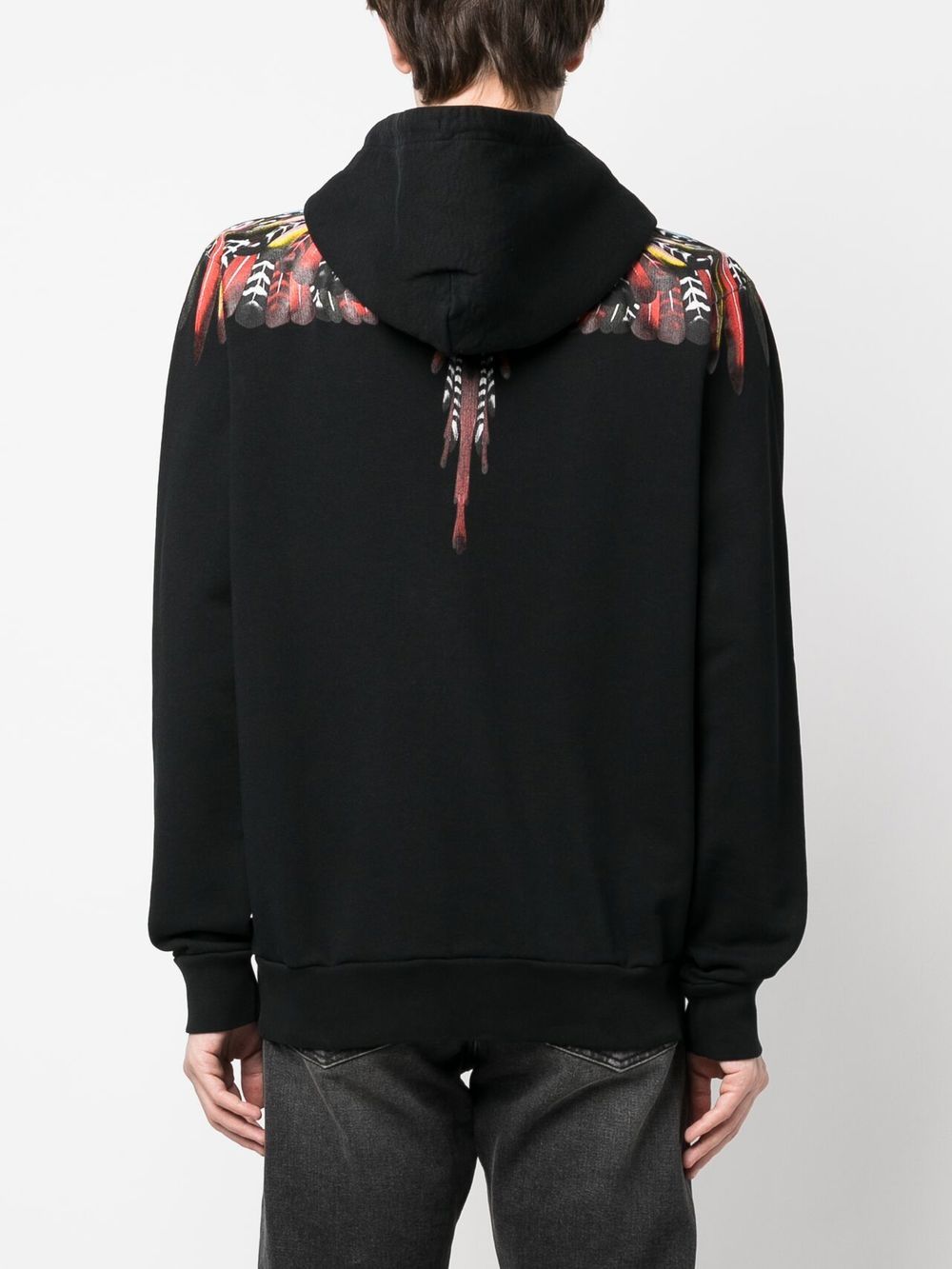 Shop Marcelo Burlon County Of Milan Grizzly Wings Organic Cotton Hoodie