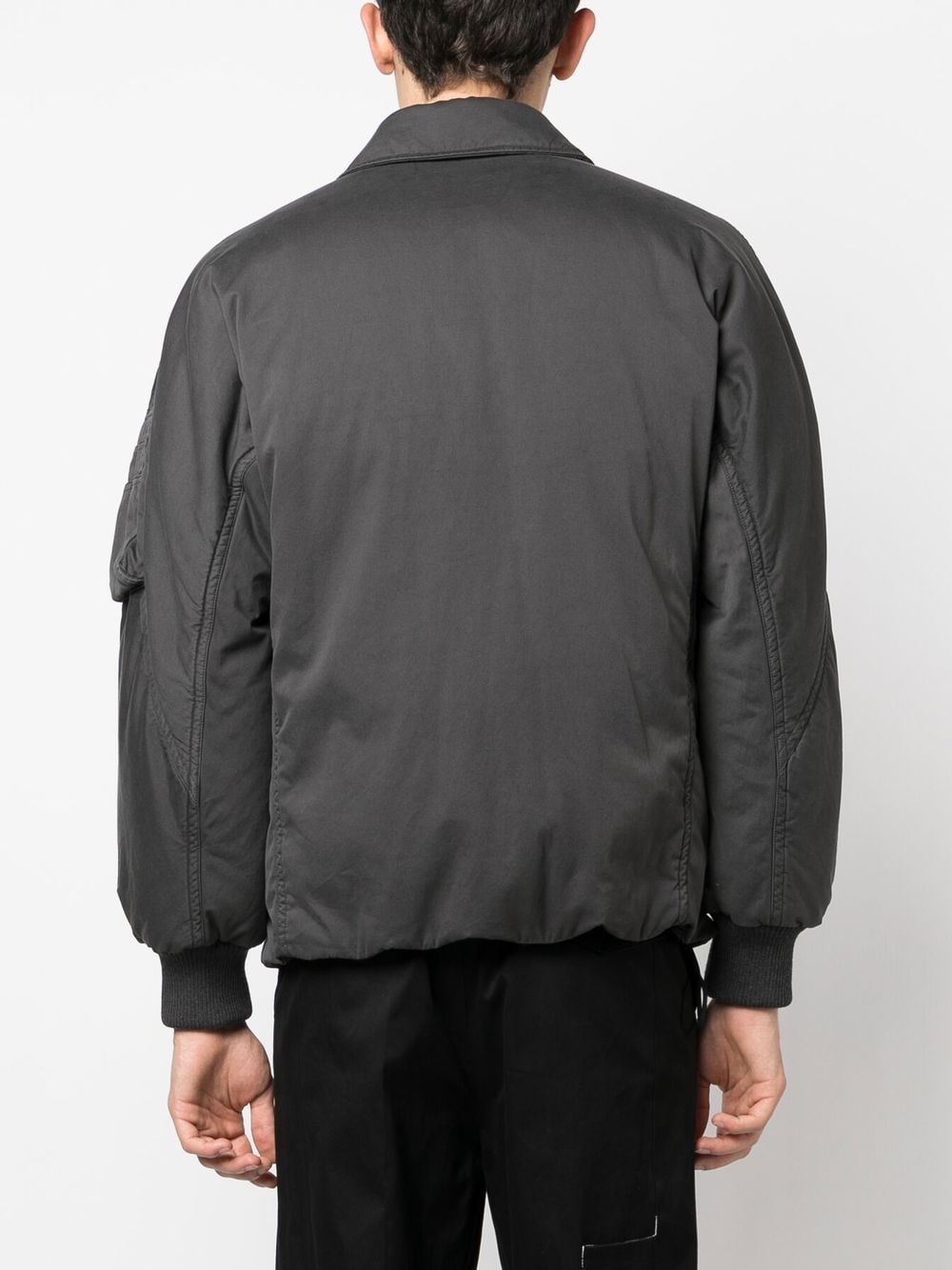 Shop Burberry Embroidered-logo Bomber Jacket