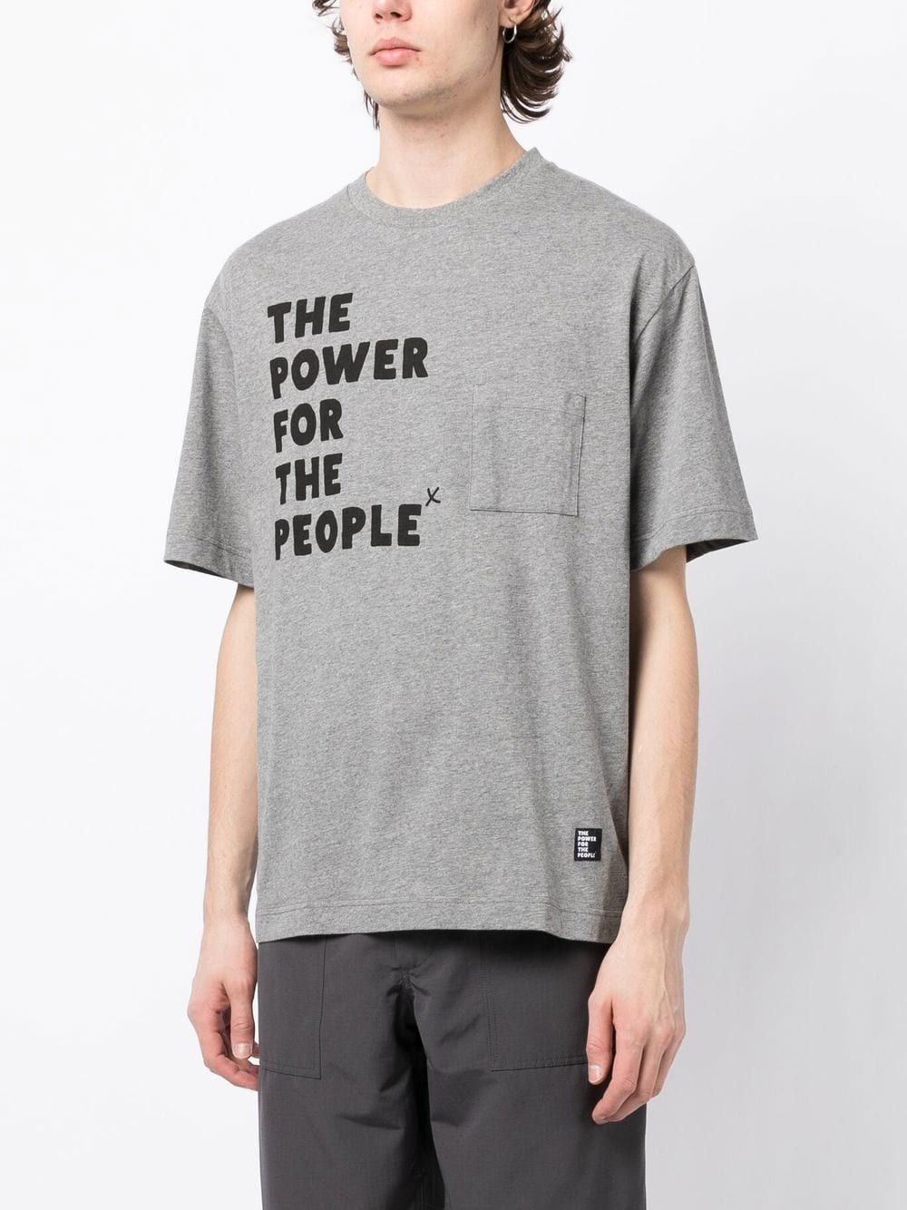 Shop The Power For The People Logo Print Short-sleeve T-shirt