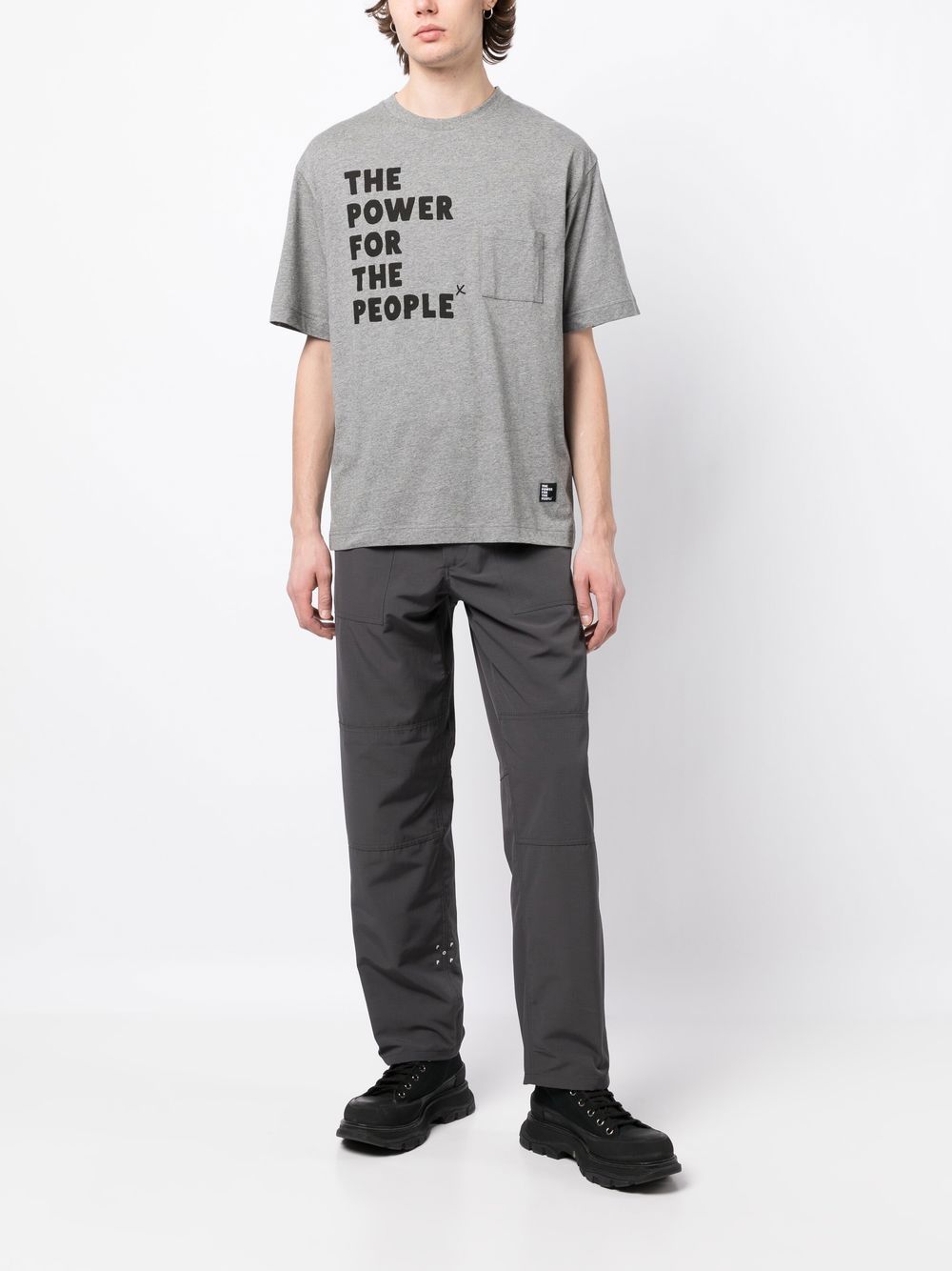 Shop The Power For The People Logo Print Short-sleeve T-shirt