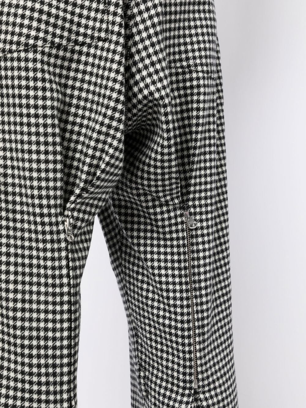 Shop The Power For The People Houndstooth Rear-zip Tapered Trousers