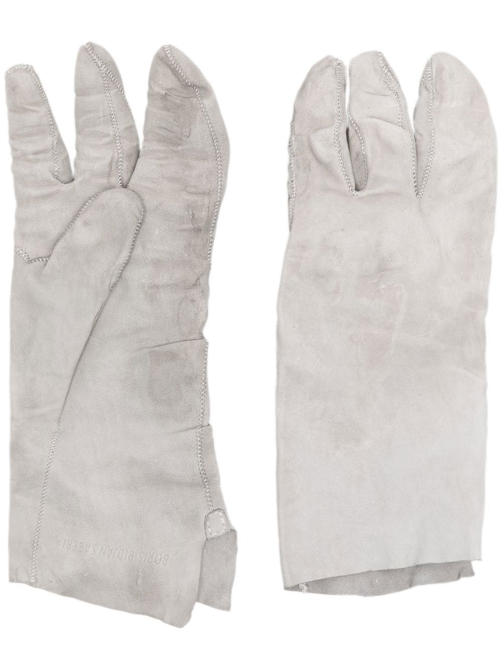 Shop Boris Bidjan Saberi Four-finger Kangaroo Leather Gloves