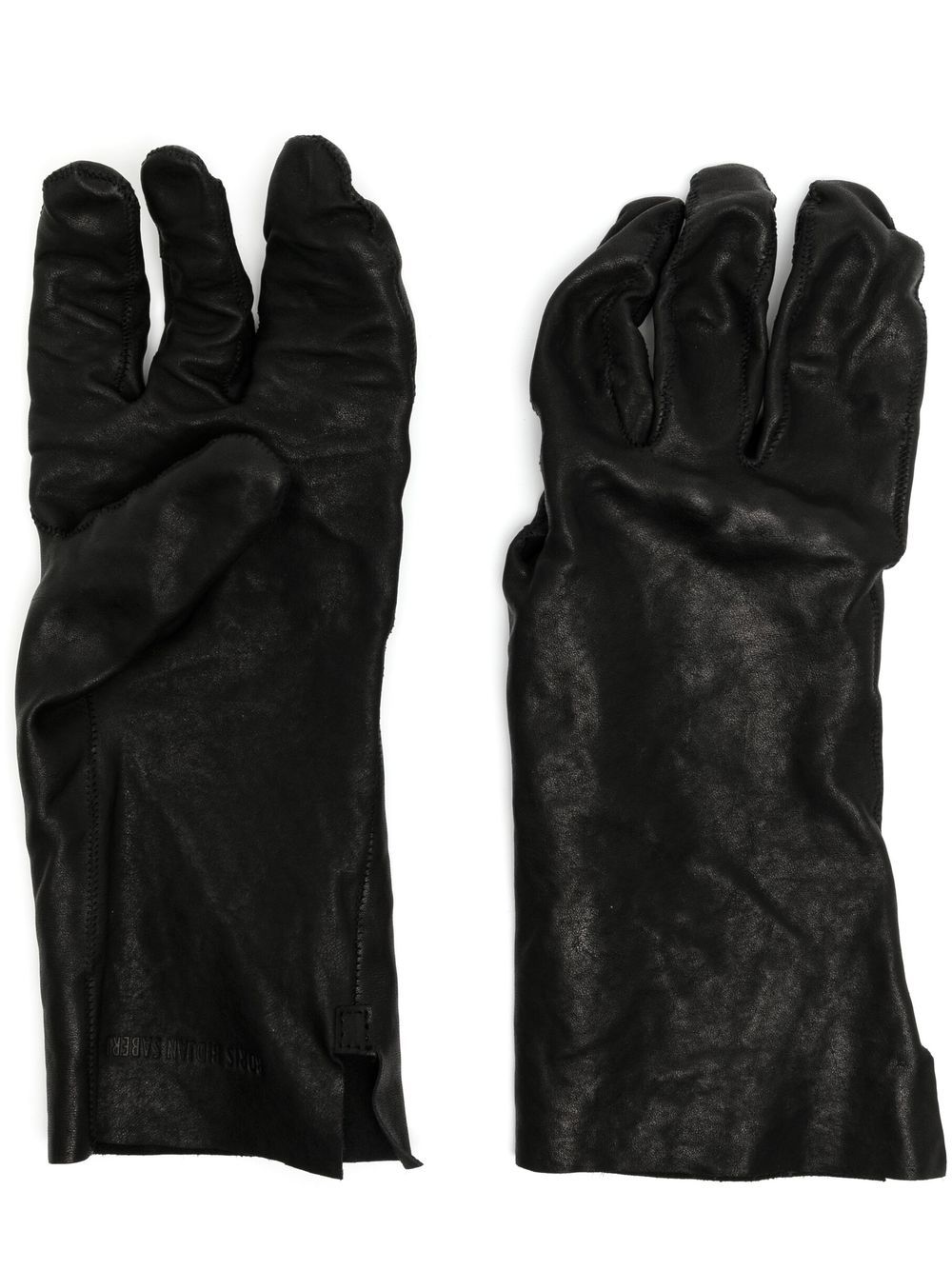 Shop Boris Bidjan Saberi Four-finger Kangaroo Leather Gloves