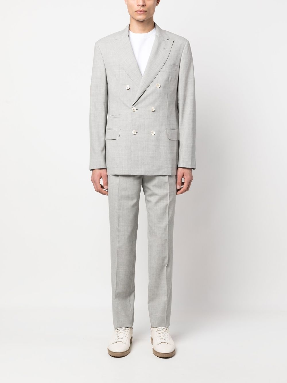 Shop Brunello Cucinelli Double-breasted Two-piece Suit
