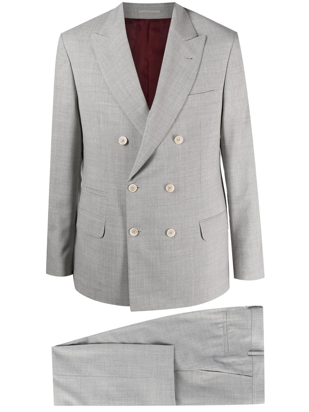 Shop Brunello Cucinelli Double-breasted Two-piece Suit