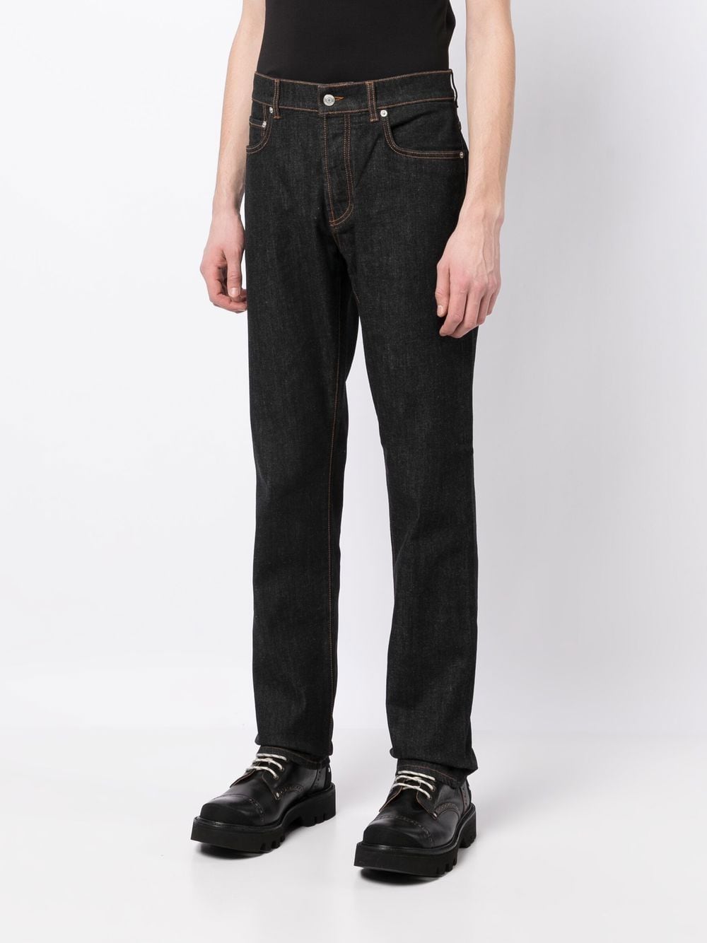 Shop Dunhill Five-pocket Straight-leg Jeans