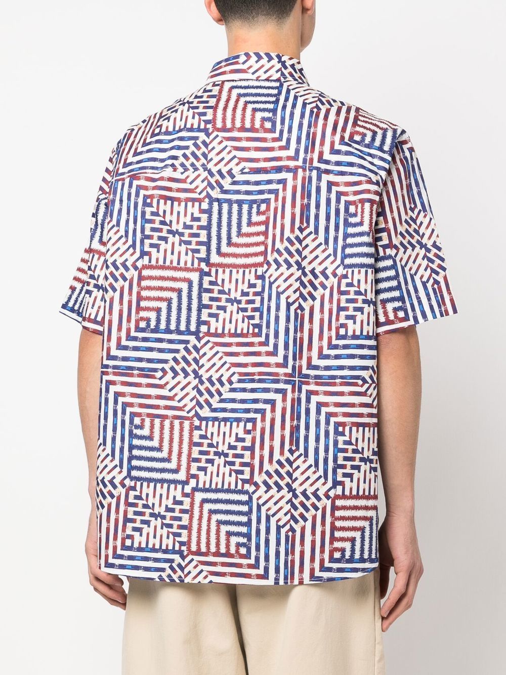 Shop Isabel Marant Geometric-print Short-sleeve Shirt