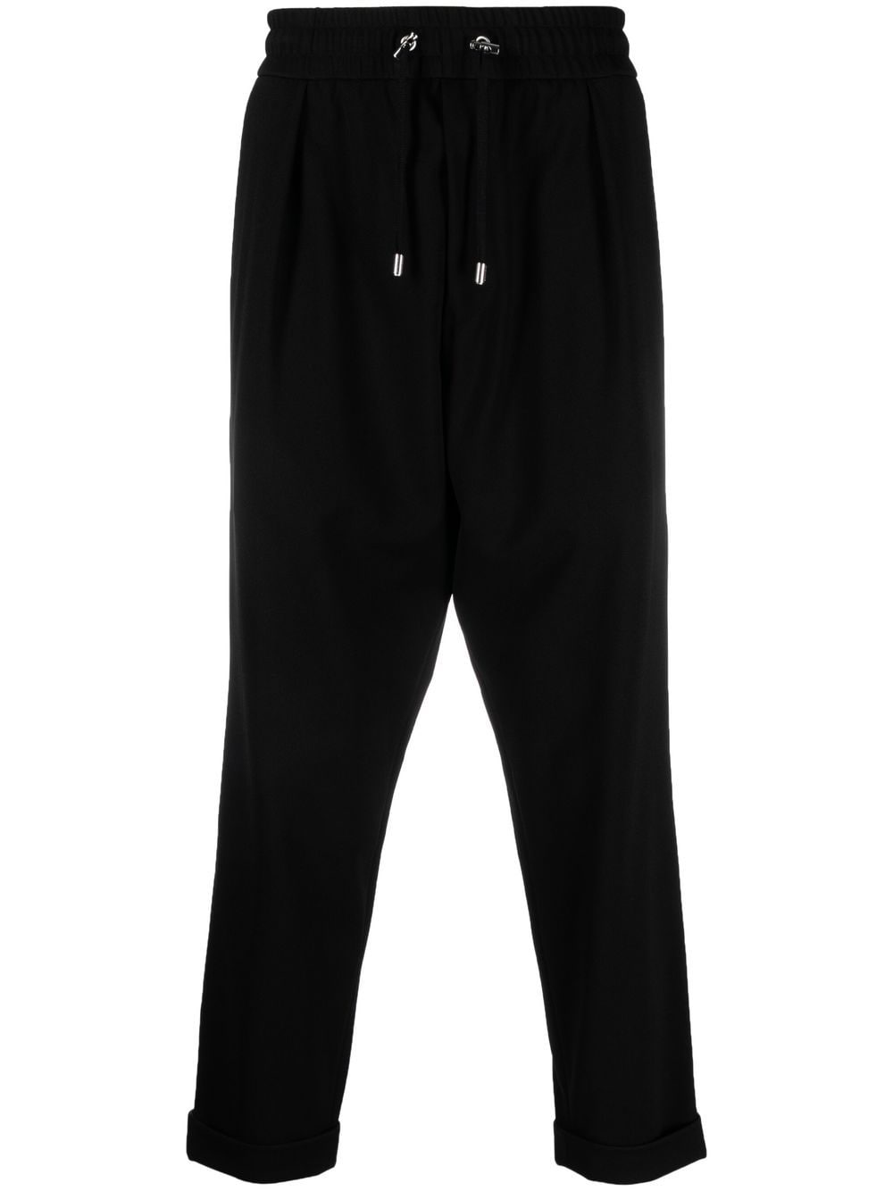 Shop Balmain Drop-crotch Cropped Trousers