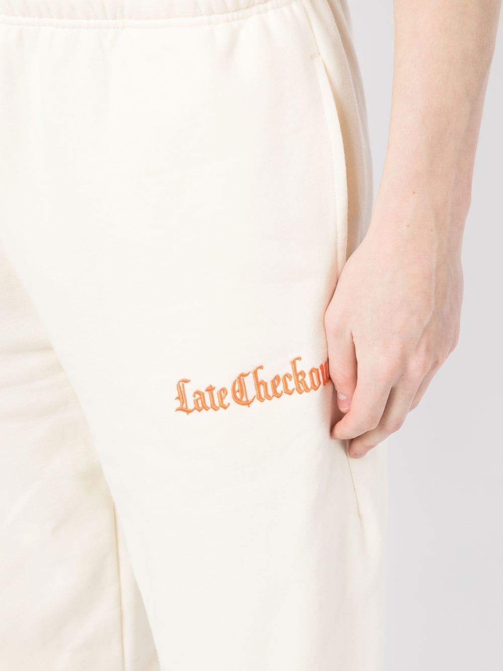 Shop Late Checkout Logo-embroidered Tapered Sweatpants