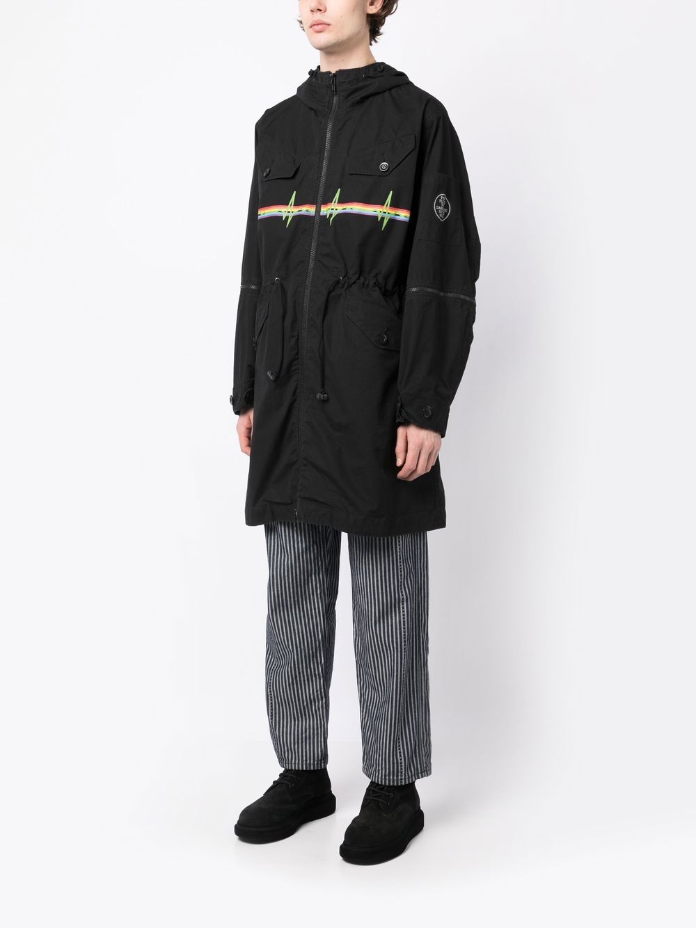Shop Undercover Graphic-print Hooded Parka