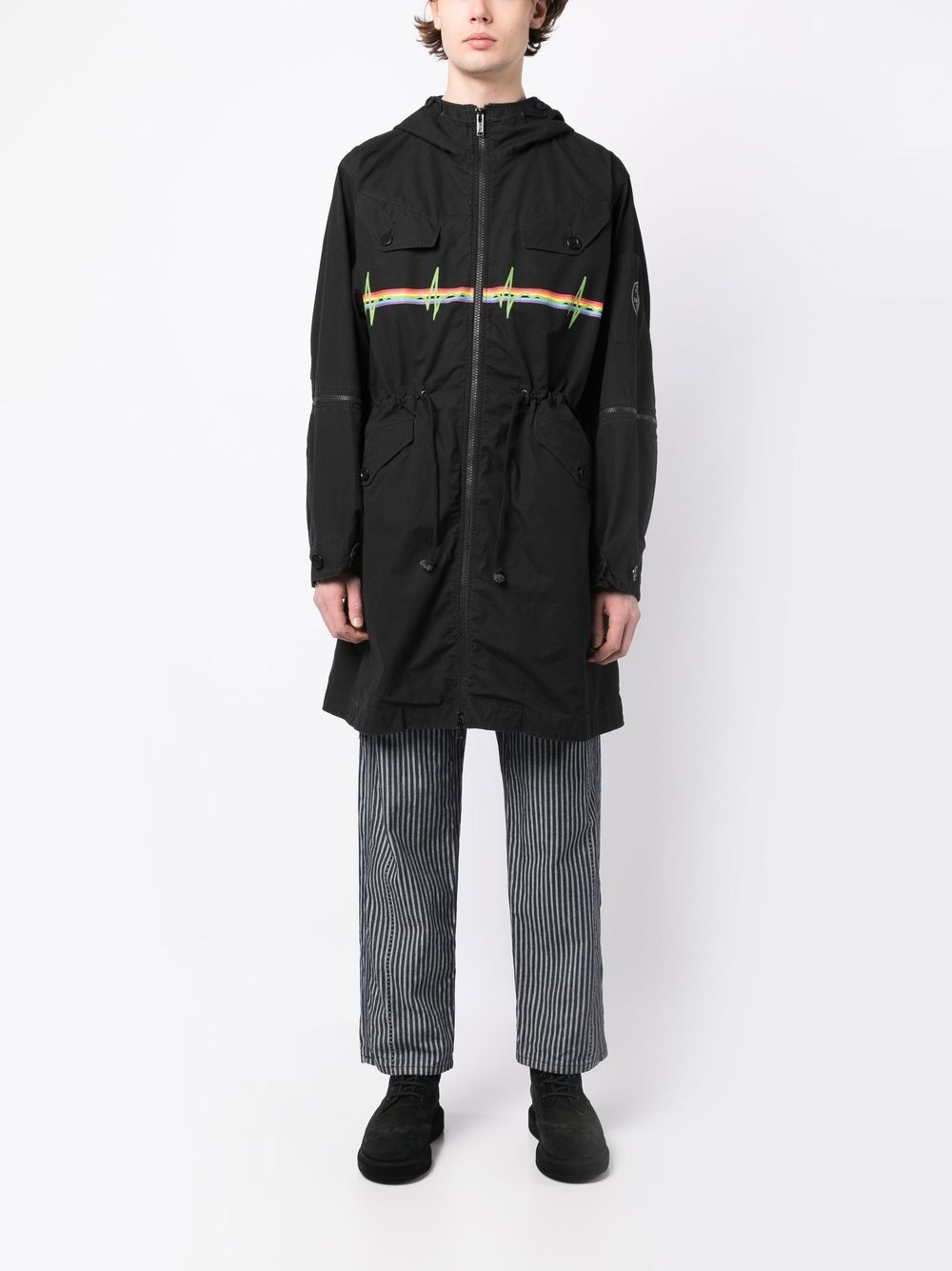 Shop Undercover Graphic-print Hooded Parka